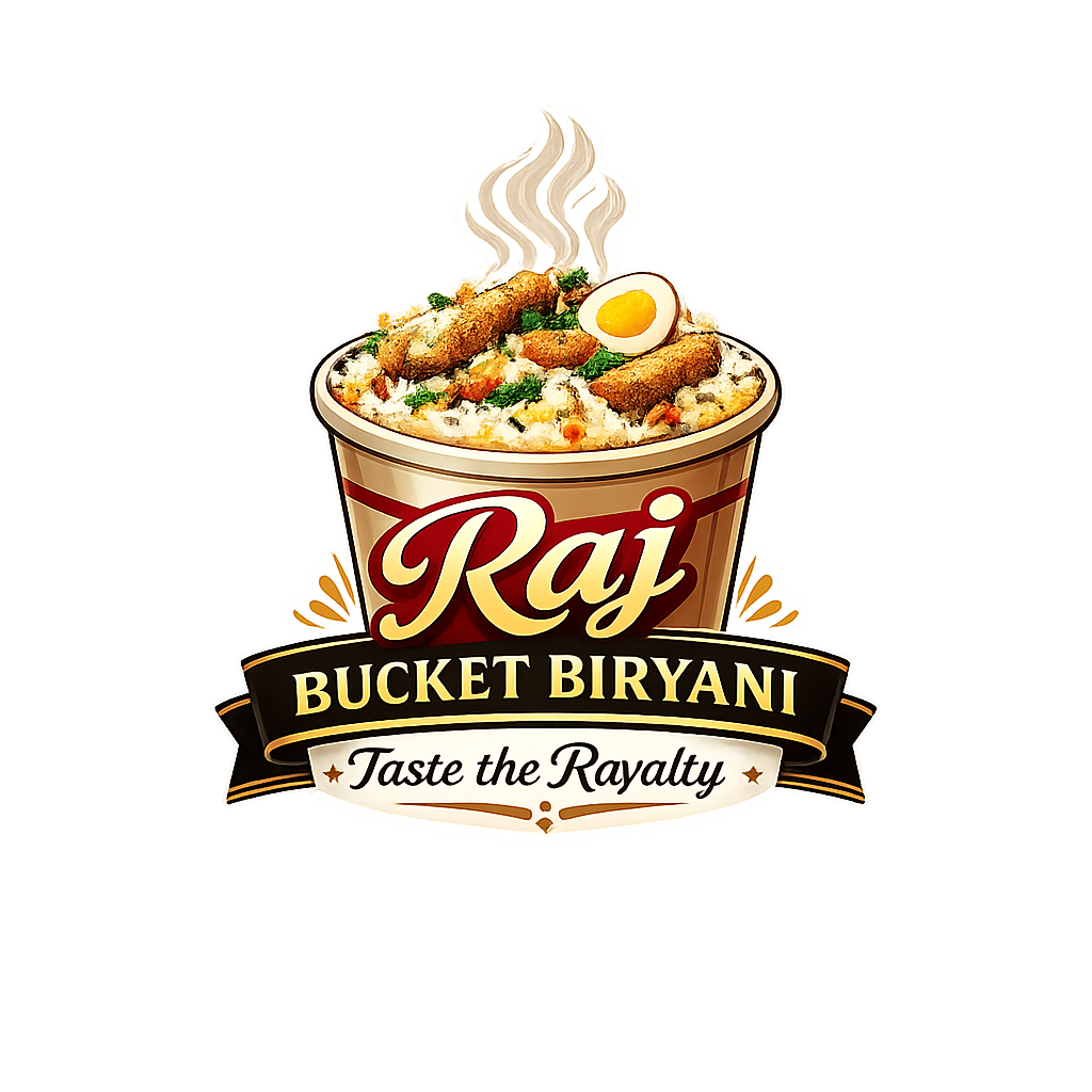 Raj Bucket Biryani Logo